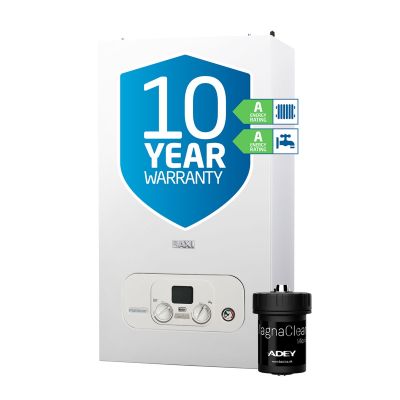 Baxi Platinum 30kw Combi Boiler & Adey Magna Clean Micro Pro 2