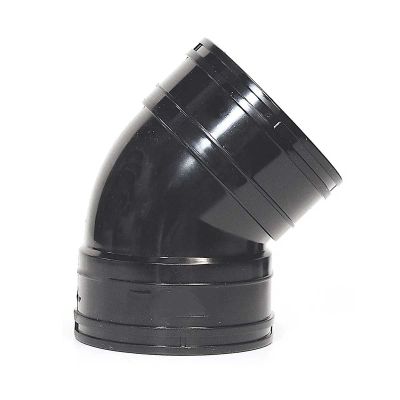 4 Inch - 110mm 45 Degree Bend Solvent Weld Double Socket