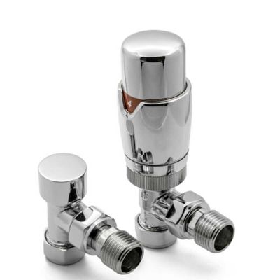 DELUXE TRV + LOCKSHEILD CHROME ANGLED