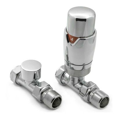 DELUXE TRV + LOCKSHEILD CHROME STRAIGHT