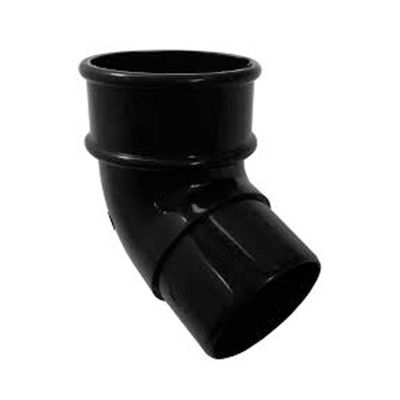 Downpipe Round Bend 45 / 112.5 Black