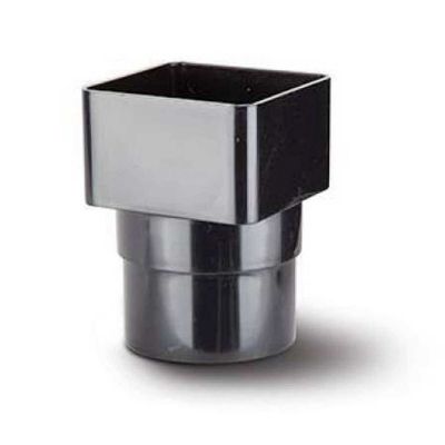 Downpipe Sqaure / Round Straight Coupler Black