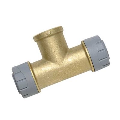 Female Tee Brass Poly Pipe 15MM X 15MM X 1/2 Inch
