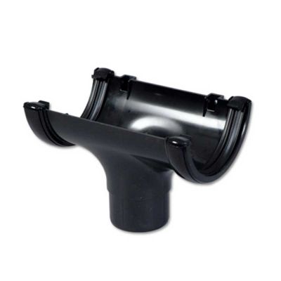Gutter Half Round Running Outlet Black