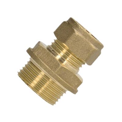Male Iron Straight Coupler Compression