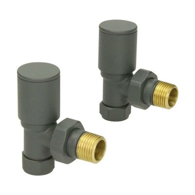 TOWEL RAIL ANGLED VALVE ANTHRACITE PAIR