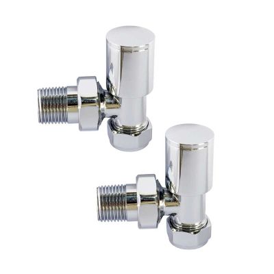 TOWEL RAIL ANGLED VALVE CHROME PAIR