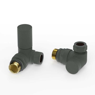 TOWEL RAIL CORNER VALVE ANTHRACITE PAIR