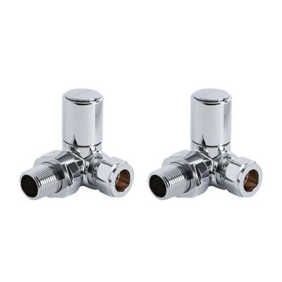 TOWEL RAIL CORNER VALVE CHROME PAIR